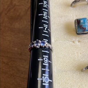 Elegant Multi-Stone Silver Ring